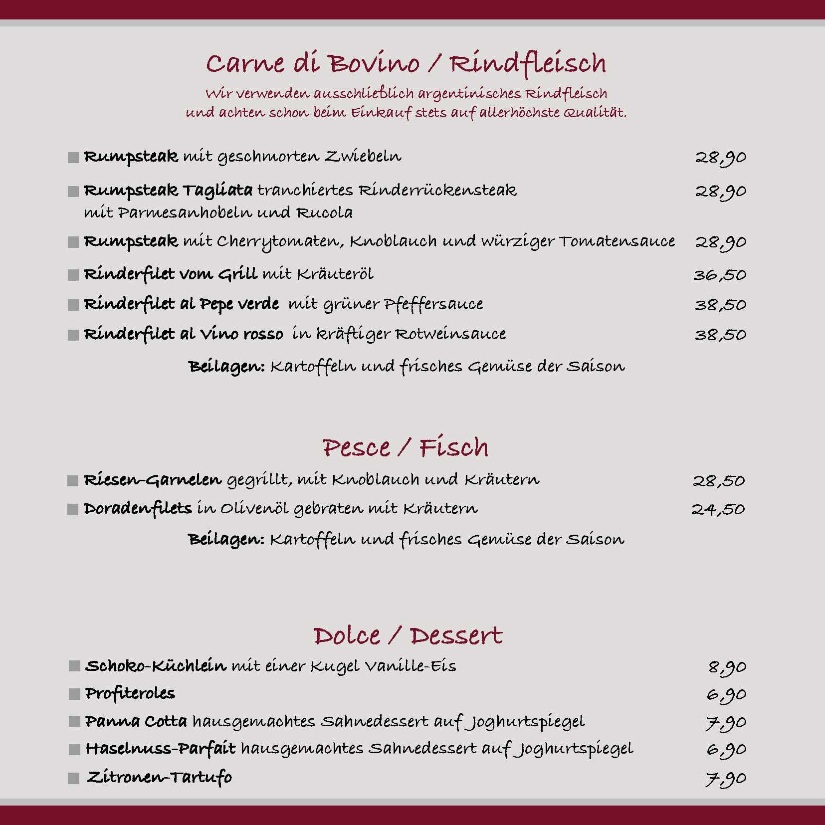 Datoni Speisekarte Carne Di Bovino 4